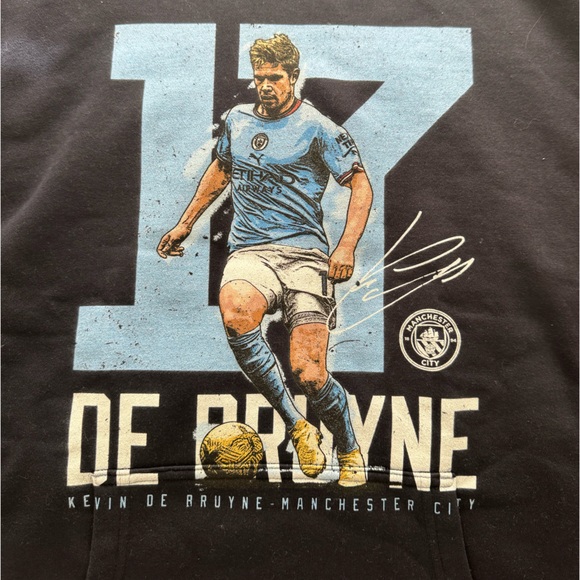NWT Kevin De Bruyne Manchester Hoodie Sweatshirt - Picture 3 of 4